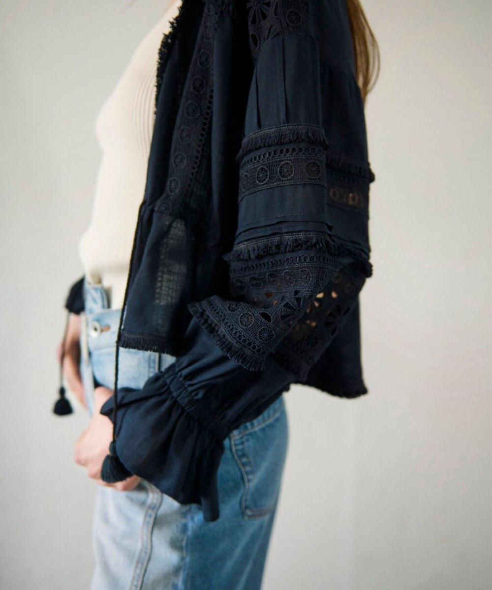 GRACE CONTINENTAL レースパッチブラウス 