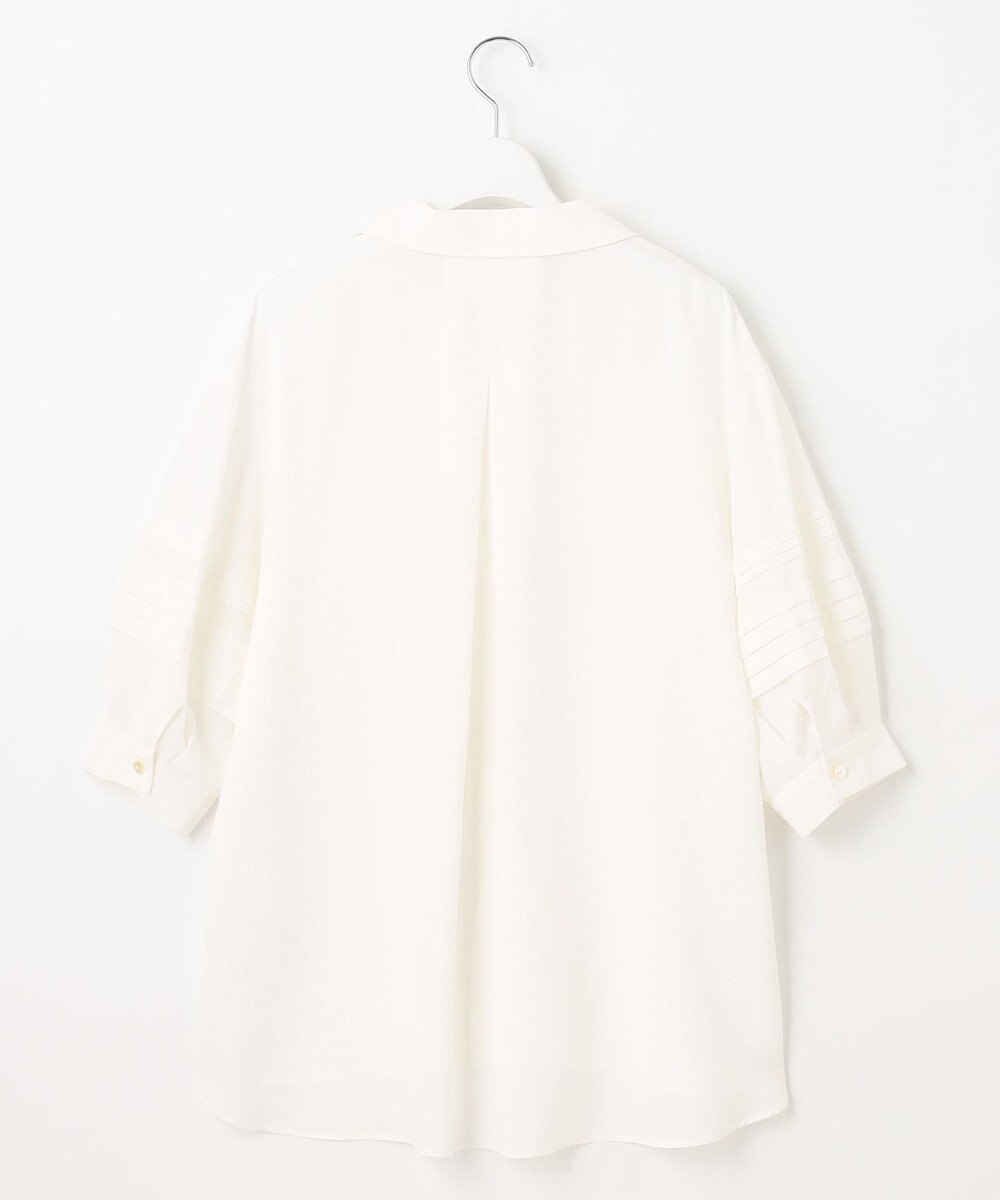 自由区 L 【洗える】ピンタックスリーブ ブラウス 