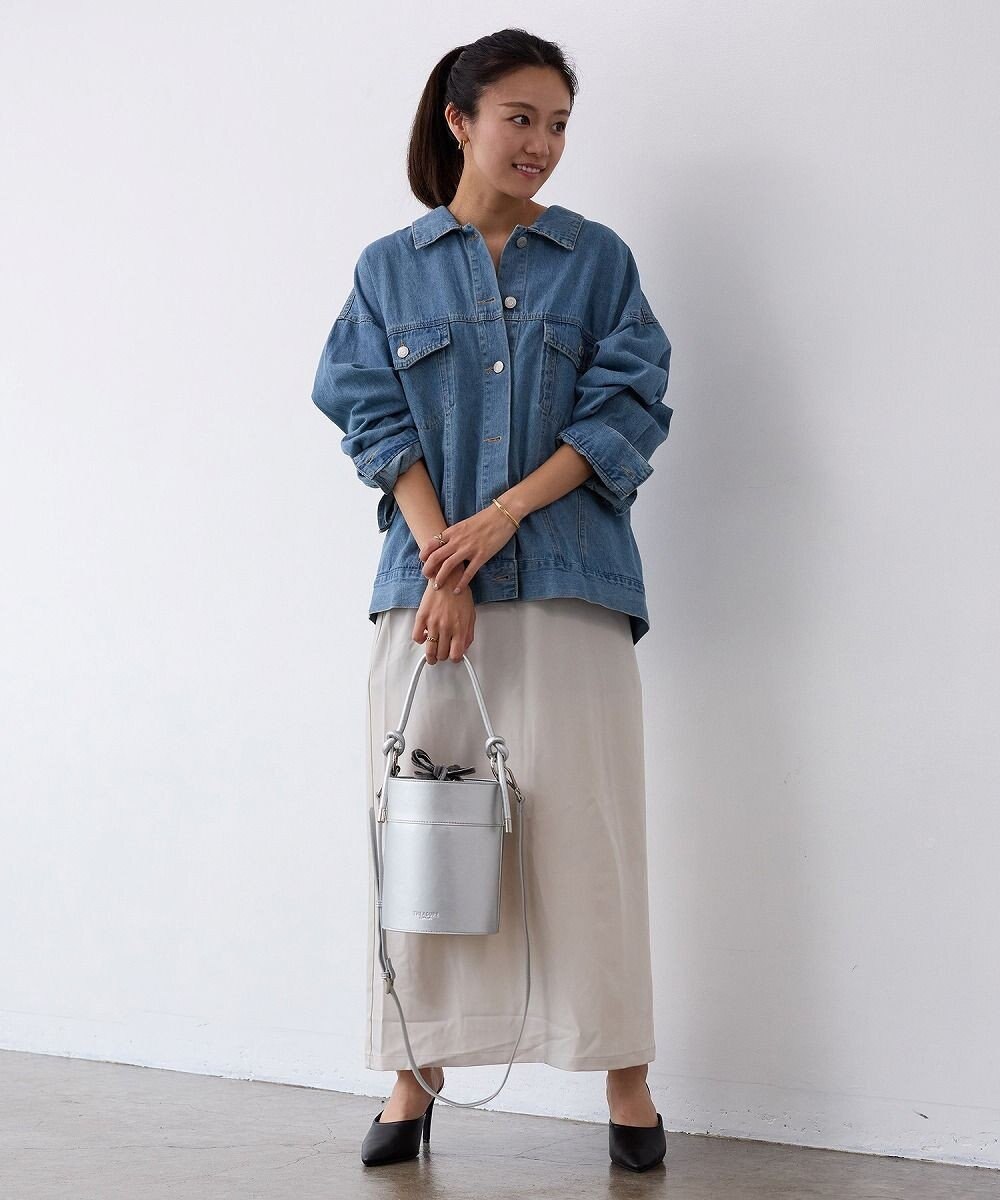 TOPKAPI 【TREASURE TOPKAPI】フェイクレザー バケツ 巾着 ショルダー バッグ 