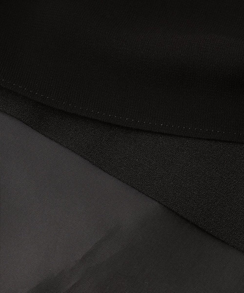 組曲 NOIR 【洗える】ウォッシャブルストレッチバックサテン ジャケット＋ワンピース 