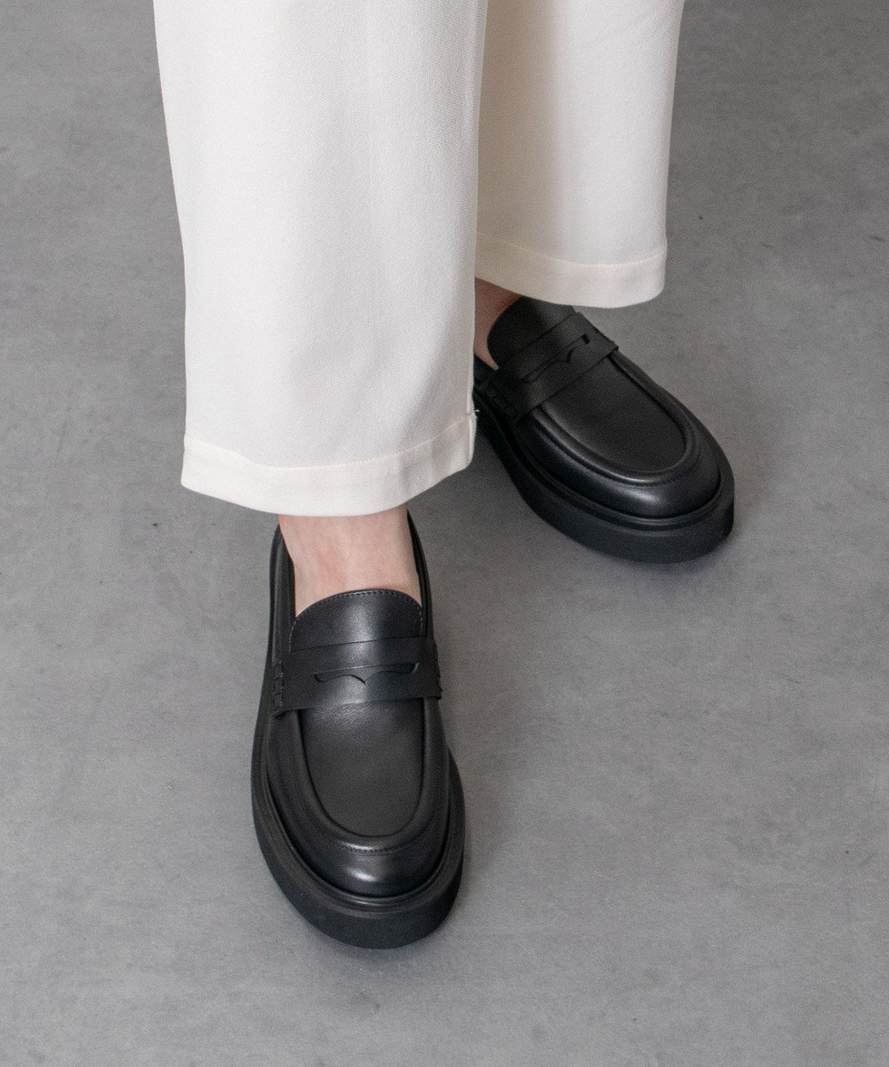 INTER-CHAUSSURES 【FABIO RUSCONI】ラウンドトウ厚底ローファー 