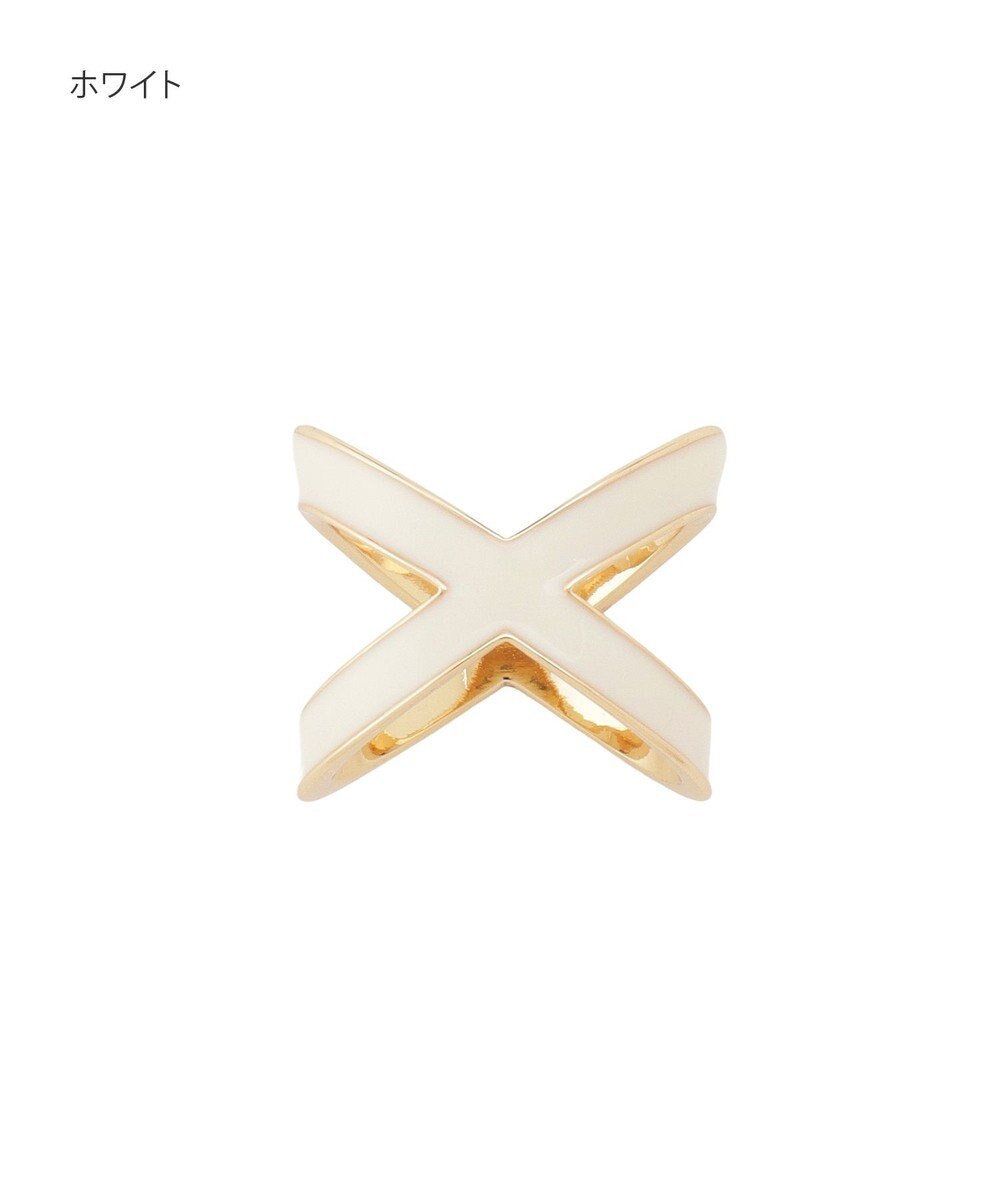 MOONBAT Luna Luce(ルナルーチェ)スカーフリング パール調 Cross Ring お手持ちのスカーフを通すだけ ギフト 