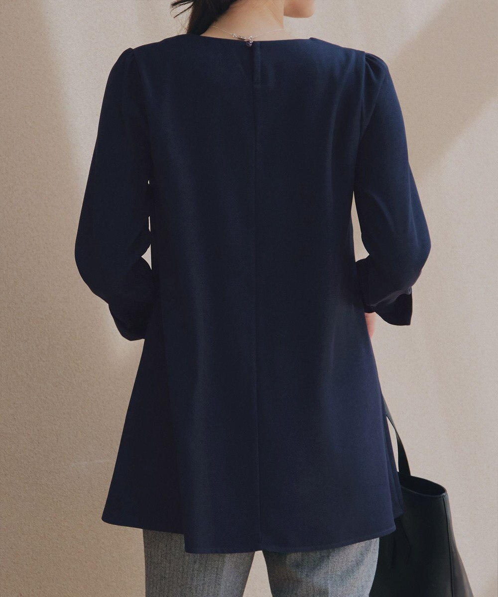 Tiaclasse 【洗える】ピンタックチュニックブラウス 