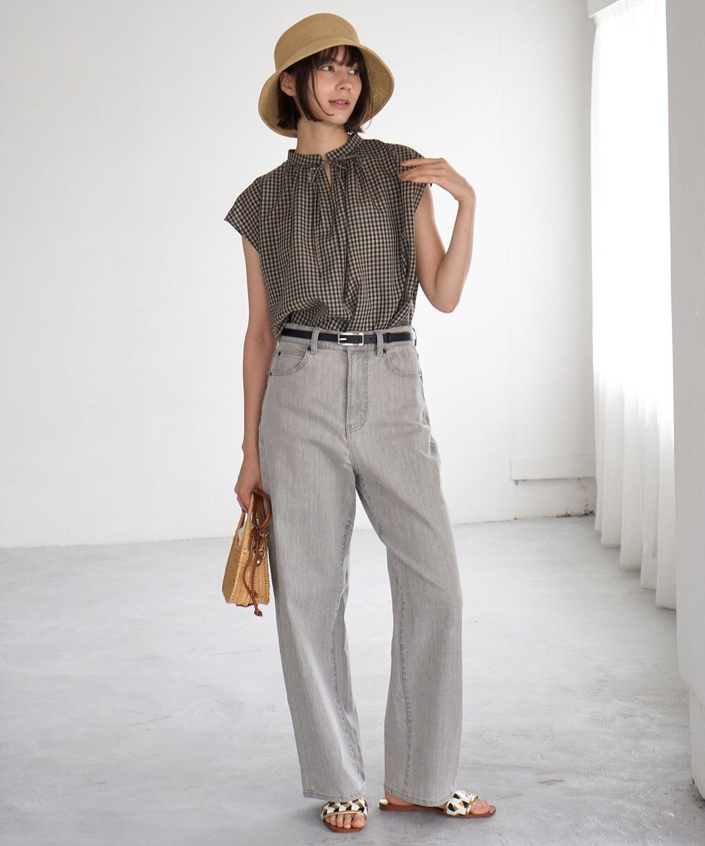 UNFILO シアー2WAYブラウス 