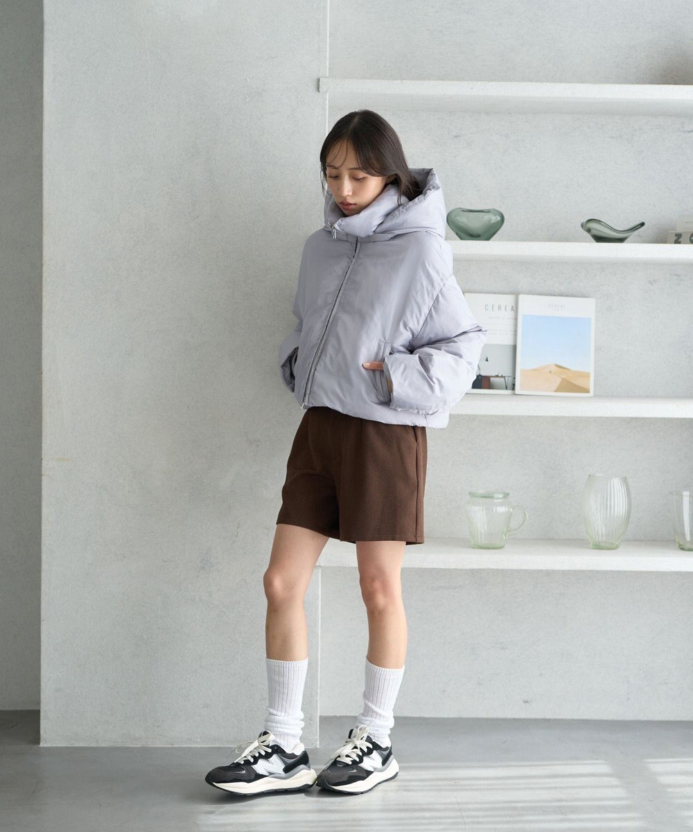 earth music&ecology 2wayパファー ショートブルゾン 