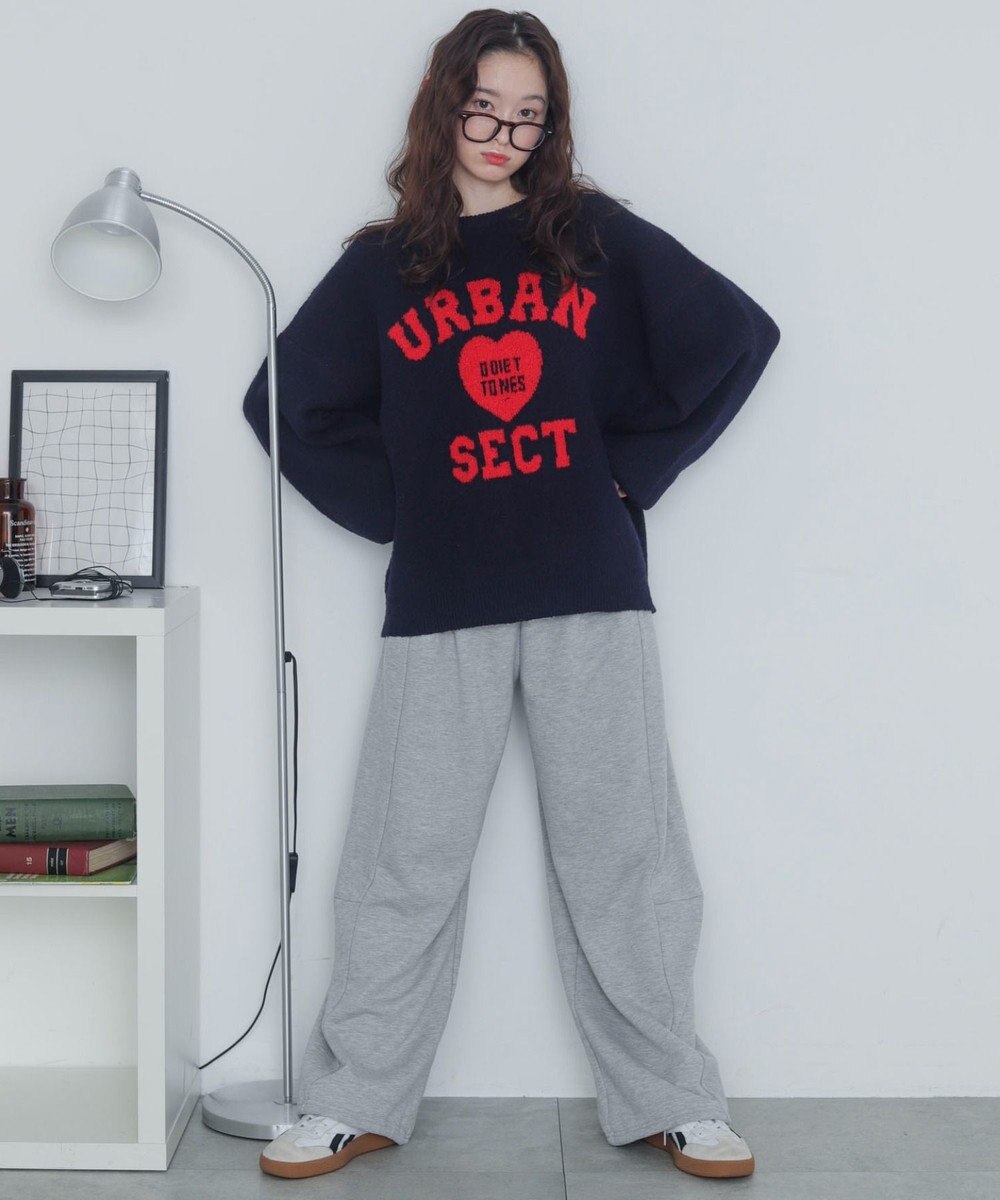 WEGO 【2025年秋冬新作】フラッフィーグラフィックニットBIGプルオーバー 