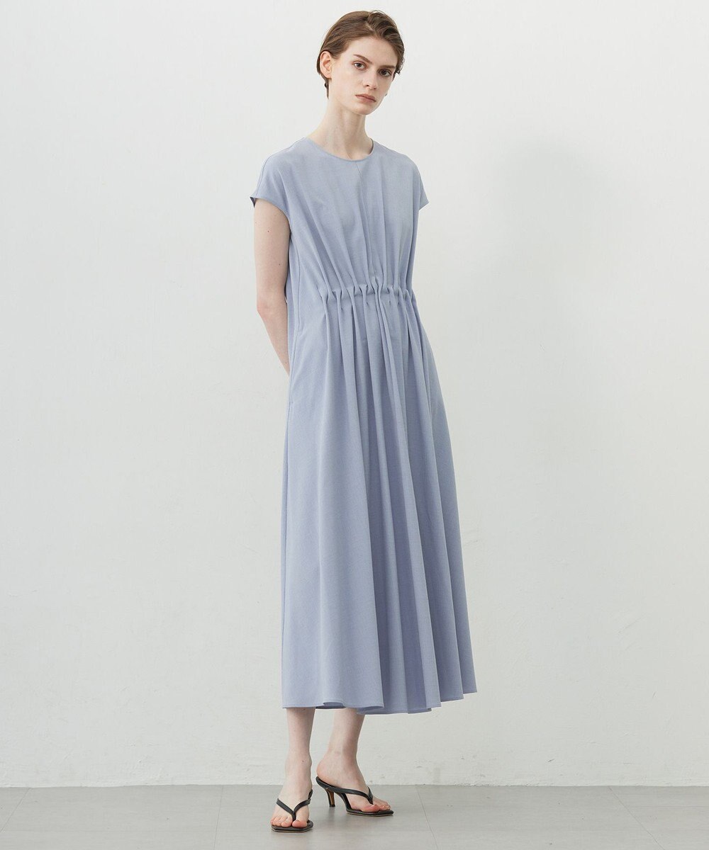 ICB L 【ASUMI・MANAMIコラボ 丈が選べる】タックデザインワンピース 