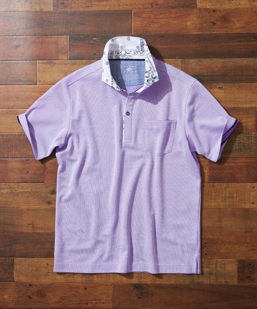 JOSEPH ABBOUD 【愛されて20年！オーガニックコットン使用】 バンダナプリント ダディ ポロシャツ 