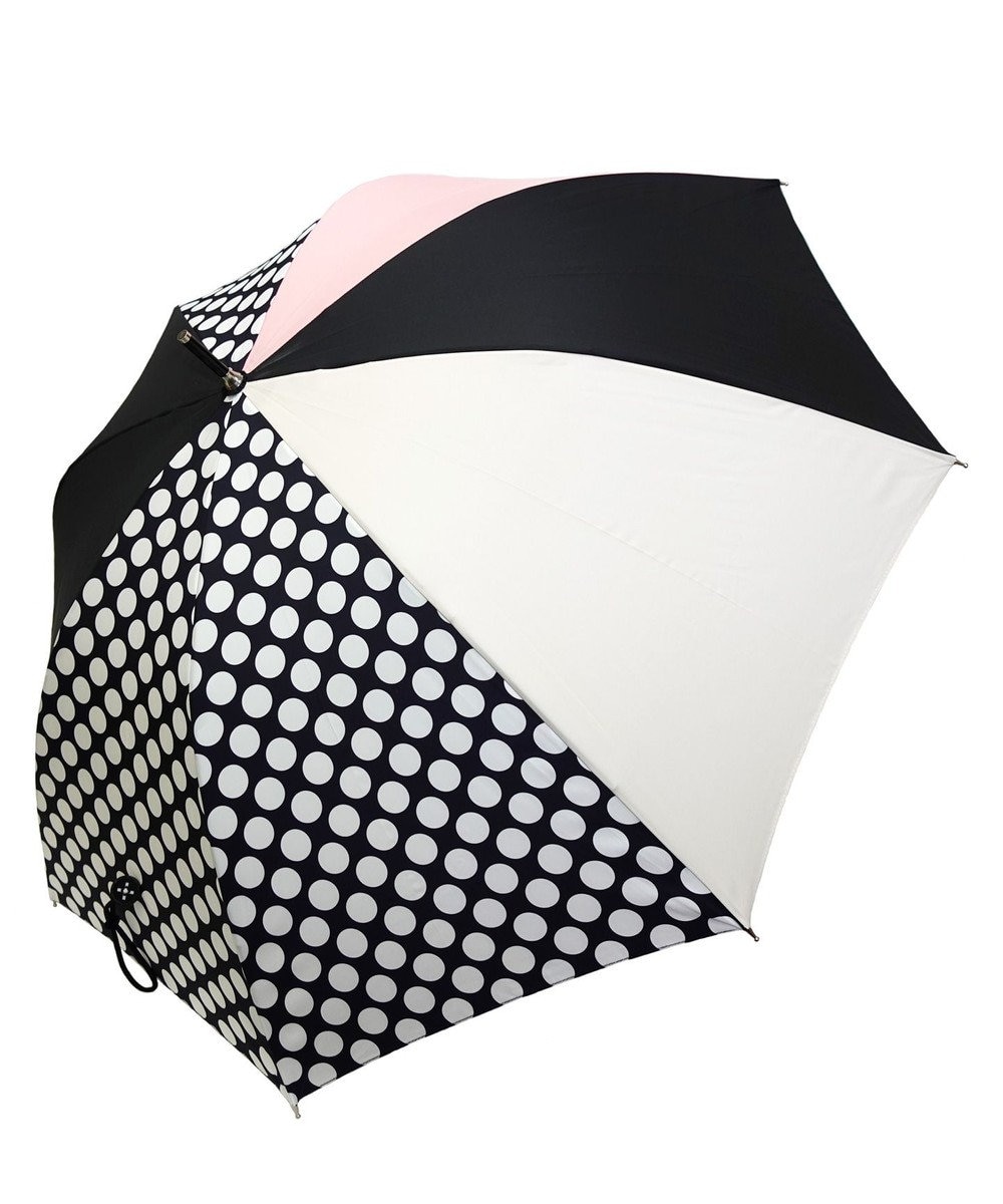 +RING レディース向け プラスリング 長傘 60cm BLK/PNK T1348 