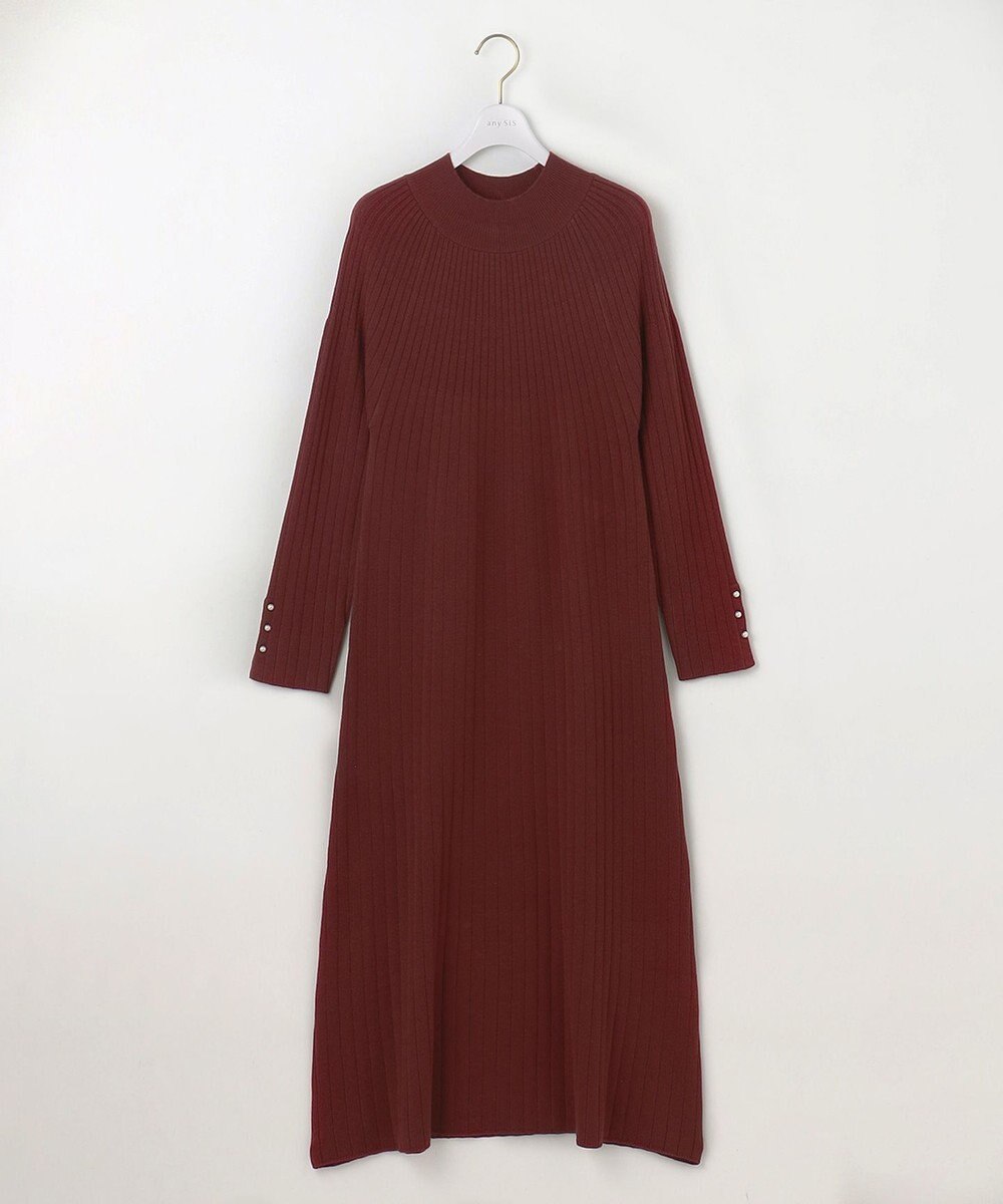 ANY SIS S 【洗える】求心リブニット ワンピース 