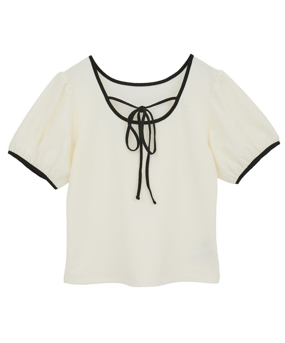 earth music&ecology マルチウェイ配色リボンカットプルオーバー 