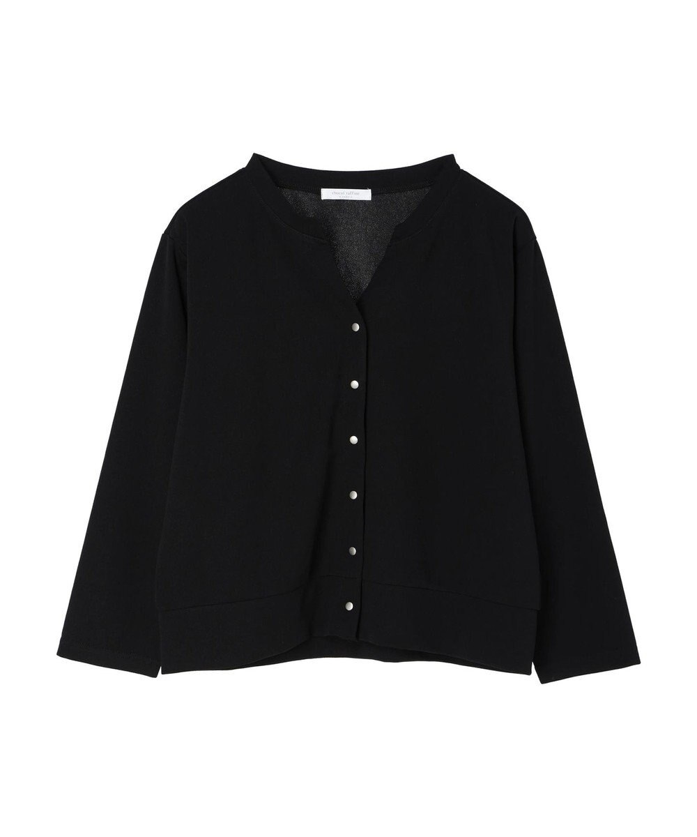 Green Parks カットジョーゼットドットボタンカーディガン 