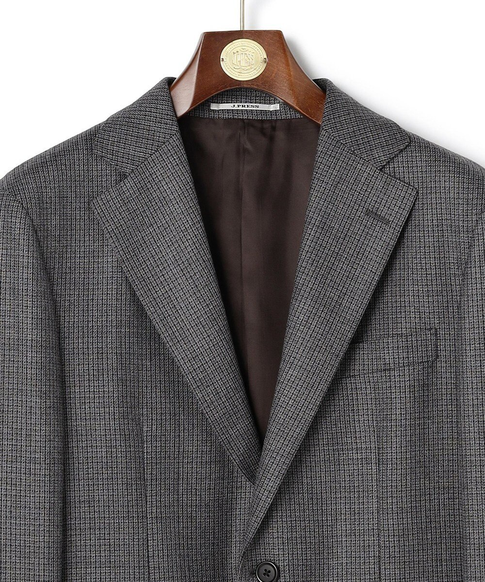 J.PRESS MEN 【定番 / セットアップ対応】マナードシルクホームスパン ガンクラブチェック ジャケット 