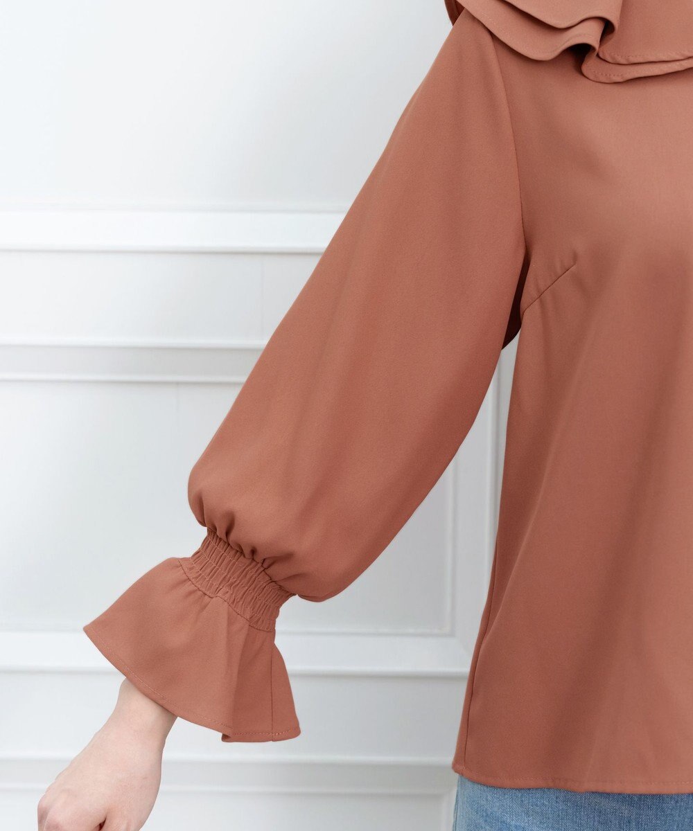 Tiaclasse 【洗える】フレアカラーブラウス 