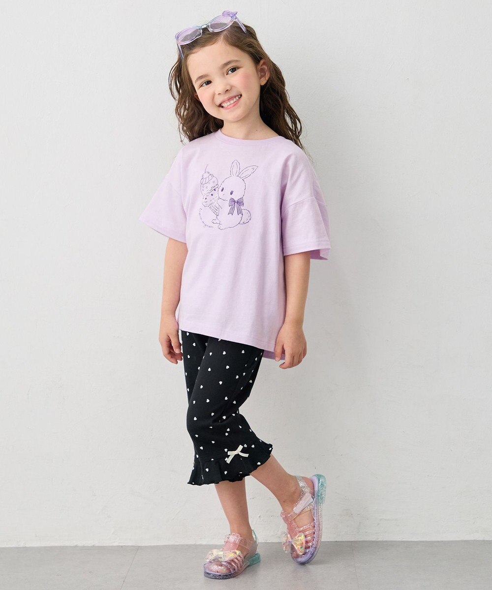 ANY KIDS 【綿100%/接触冷感】ひんやり オーバーサイズ アニマルTシャツ 