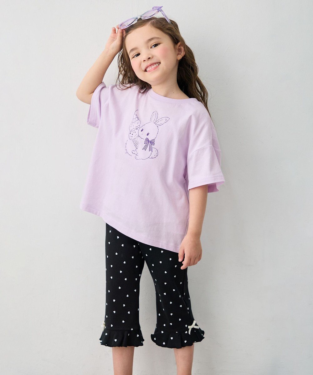 ANY KIDS 【綿100%/接触冷感】ひんやり オーバーサイズ アニマルTシャツ 