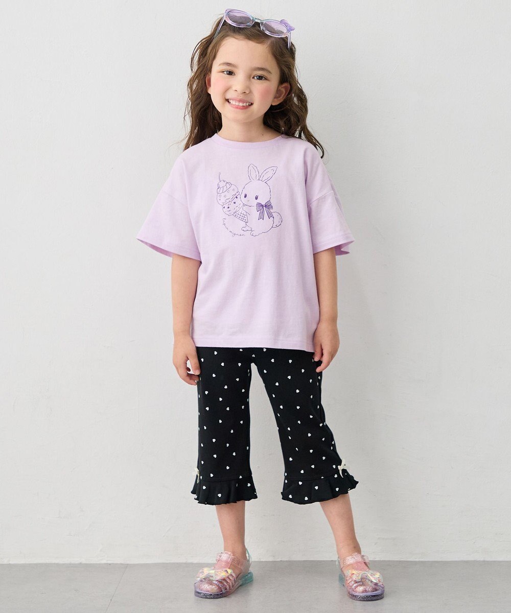 ANY KIDS 【綿100%/接触冷感】ひんやり オーバーサイズ アニマルTシャツ 