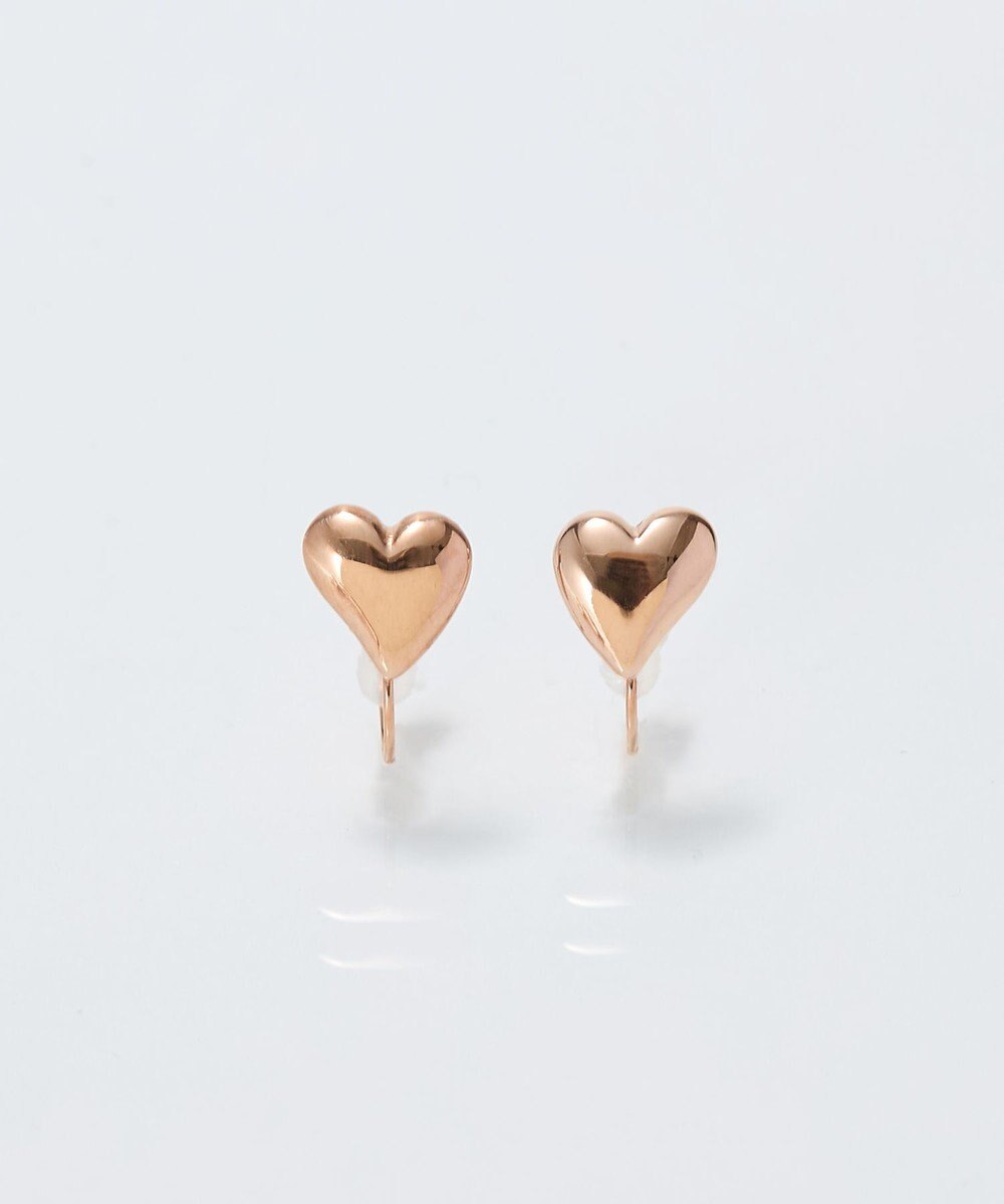 Phoebe 【痛くないシリーズ/金属アレルギー対応】ニュアンスハートライトフィットイヤリング　シャンパンゴールド 