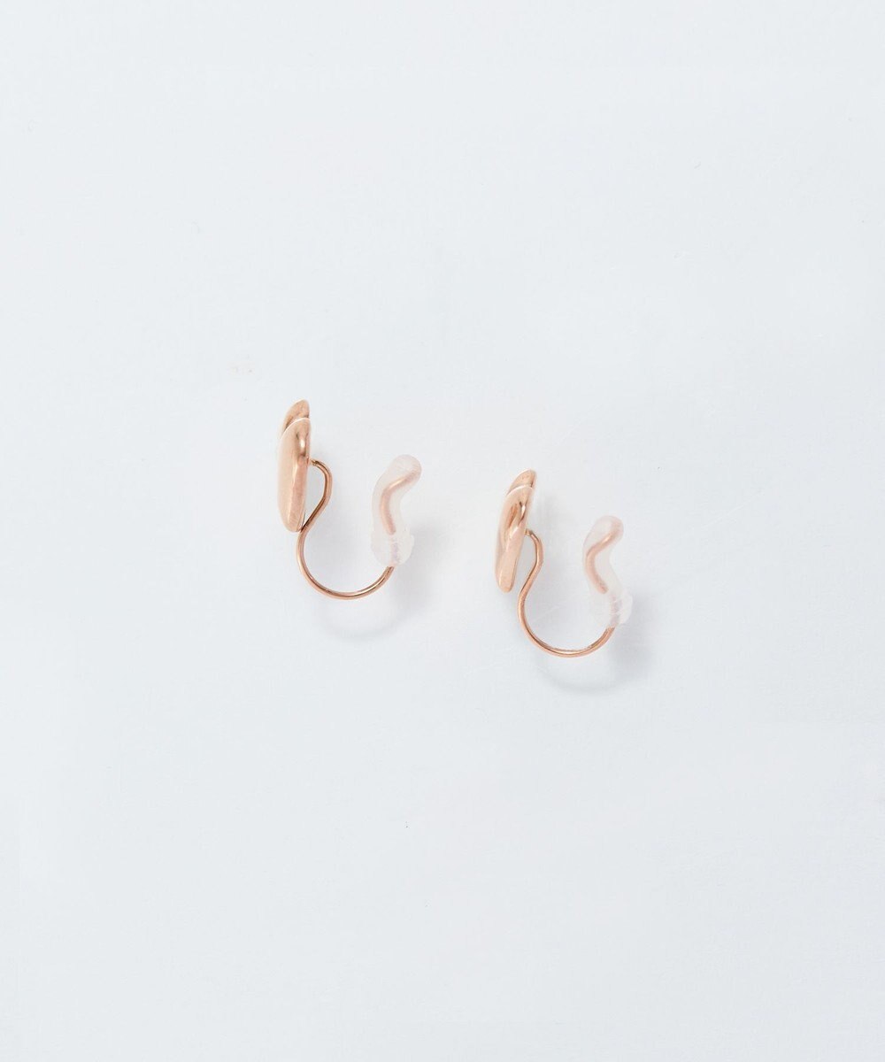 Phoebe 【痛くないシリーズ/金属アレルギー対応】ニュアンスハートライトフィットイヤリング　シャンパンゴールド 