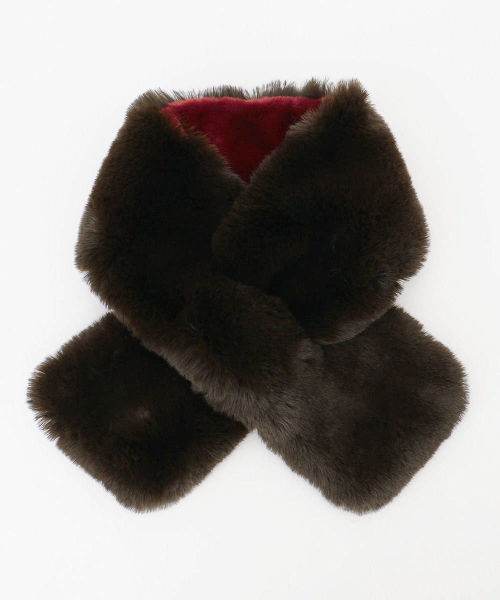 自由区 リバーシブルフェイクファーティペット 