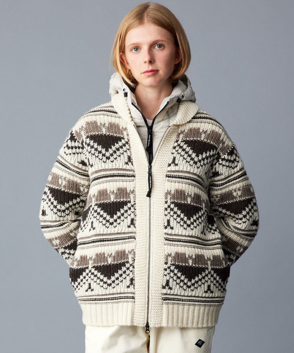 JOSEPH ABBOUD MOUNTAIN 【ペルー素材使用】ハイランドウール カウチン ジップ ニット 