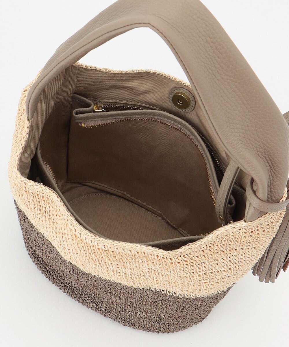 23区 VIOLAd'ORO SANDRO アバカ レザーハンドルバッグ 