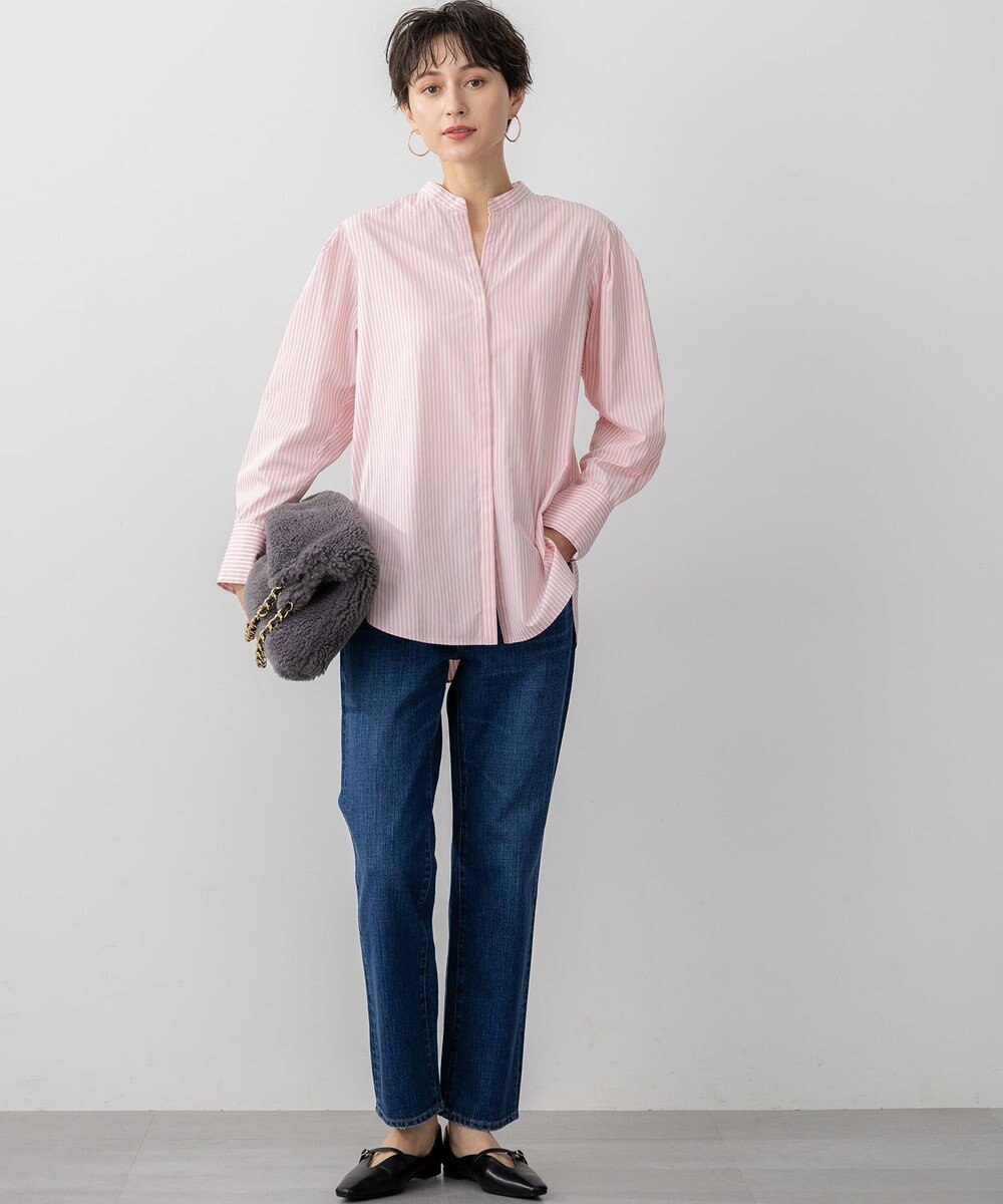 23区 L 【滝沢眞規子さん着用/mi-molletコラボ/洗える】CANCLINI デザイン シャツ 