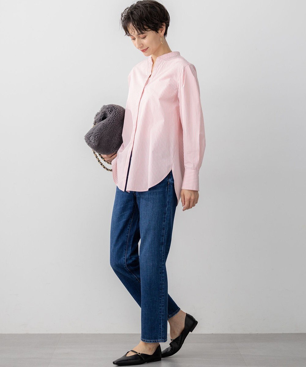 23区 L 【滝沢眞規子さん着用/mi-molletコラボ/洗える】CANCLINI デザイン シャツ 