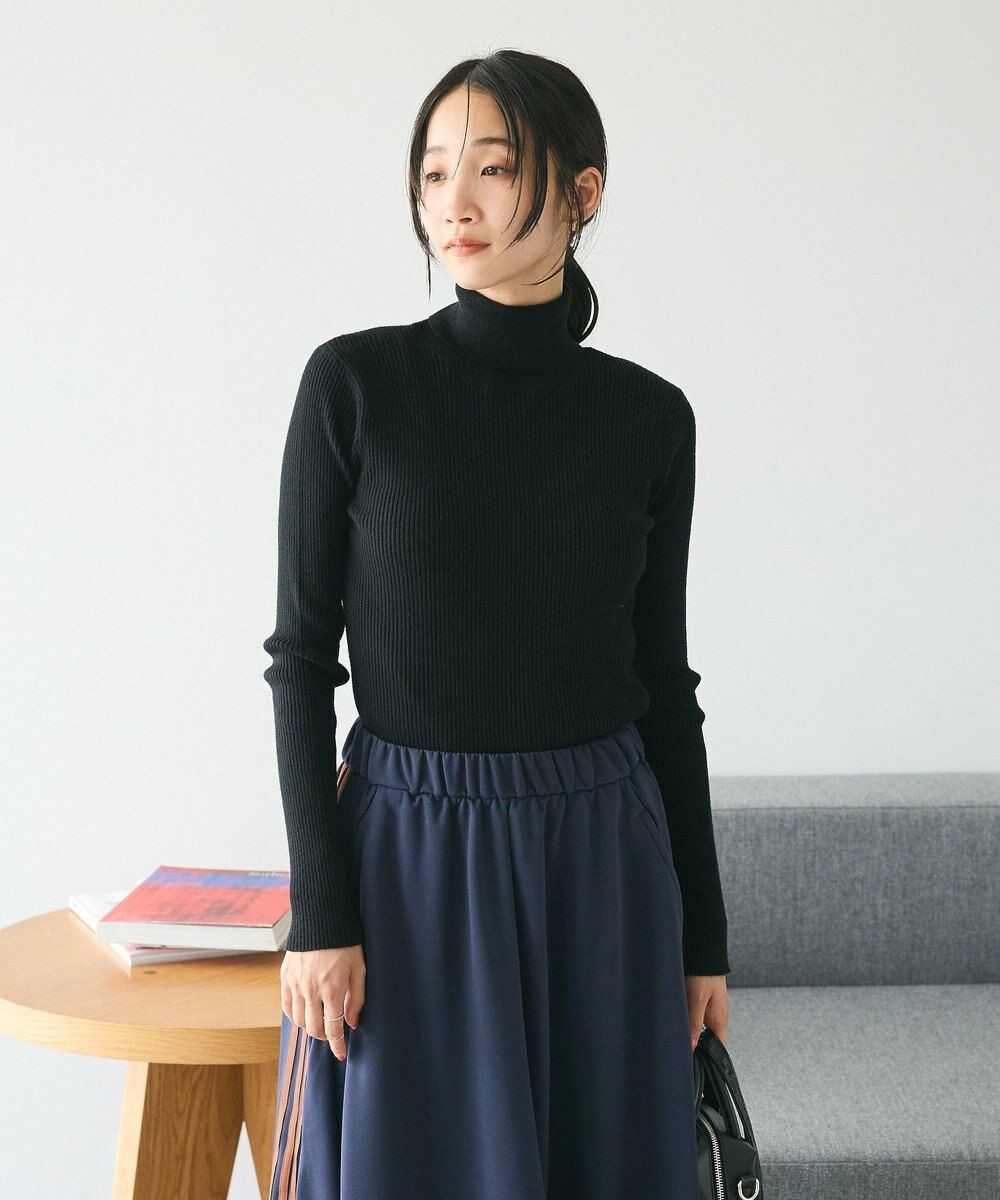 CRAFT STANDARD BOUTIQUE 洗える/とてもちリブタートルネックニットプルオーバー/24AW 
