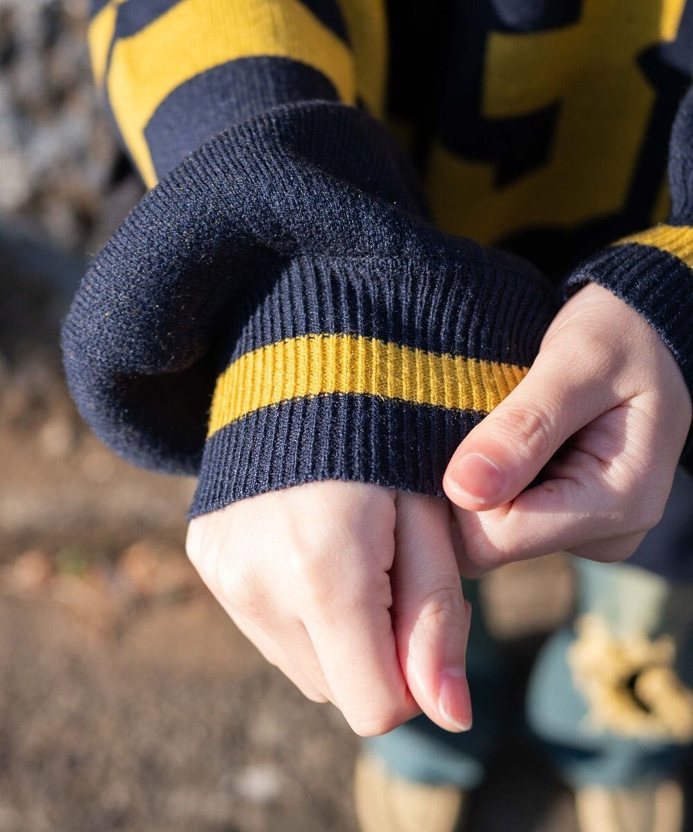 WEGO ナンバリングジャガードVネックニット 