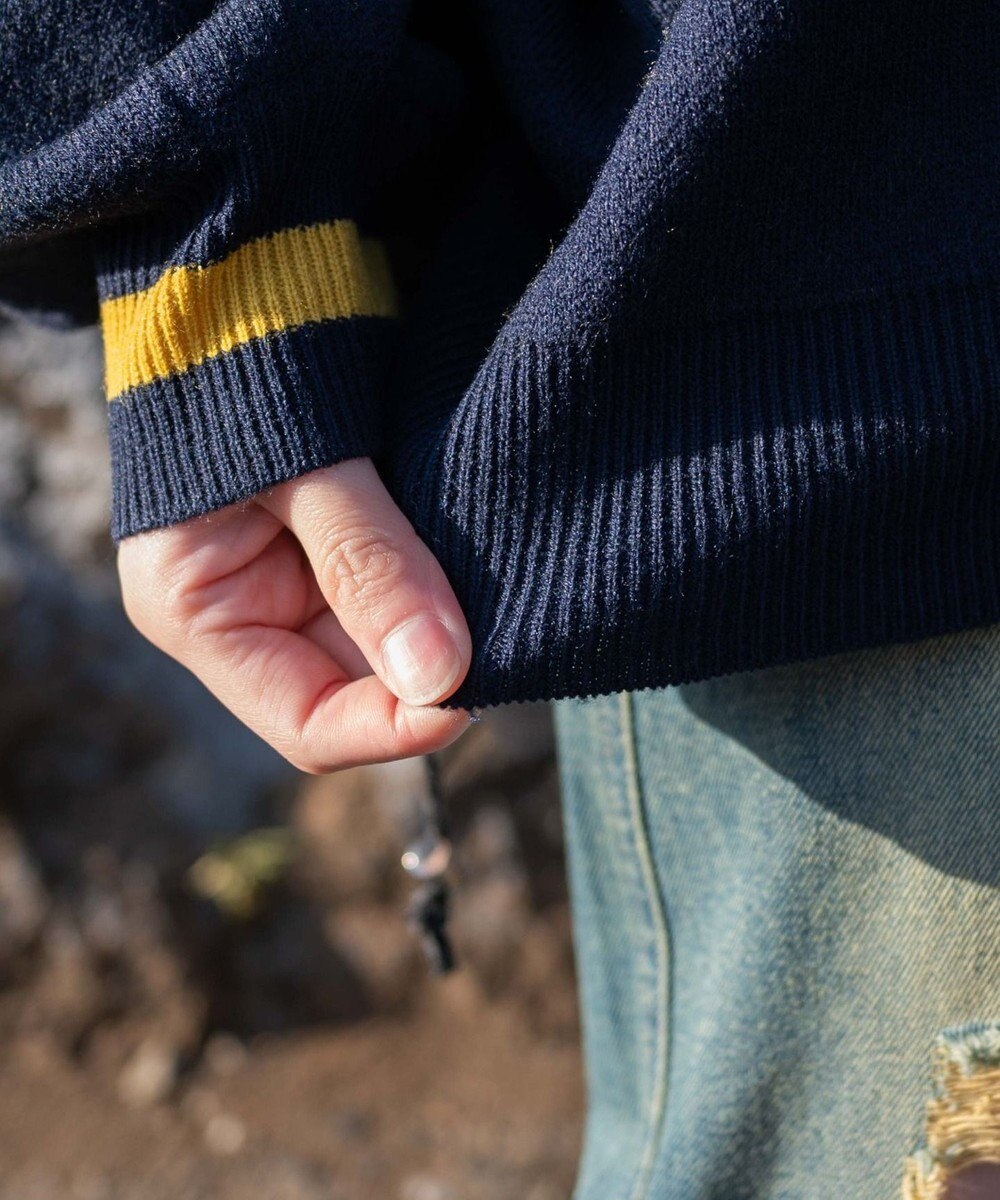 WEGO ナンバリングジャガードVネックニット 