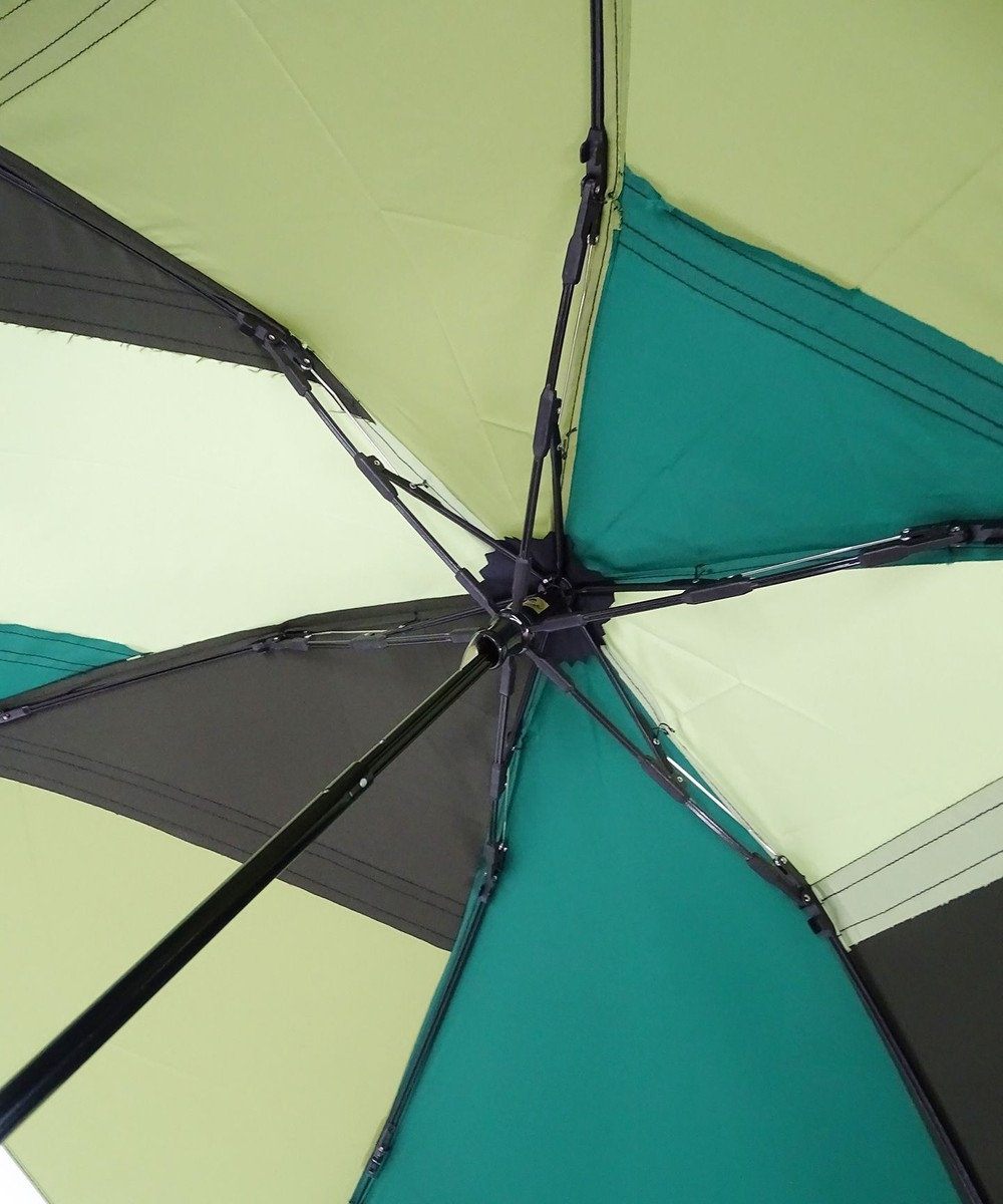 +RING 【限定/日本製】レディース向け パッチワーク プラスリング 折傘55cm GRN SR320 