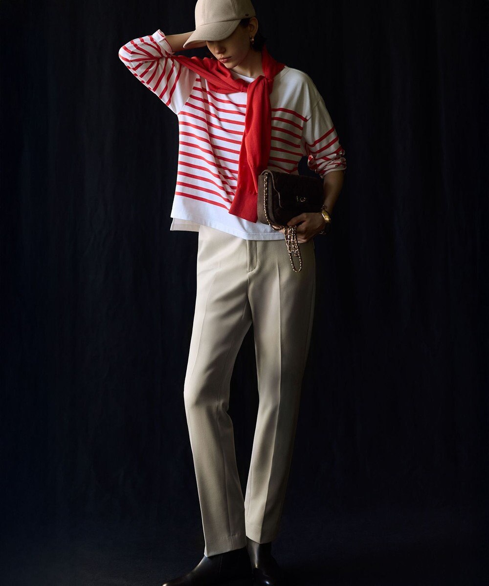 23区 L 【VERY掲載/撥水加工/洗える】TRストレッチギャバ テーパード パンツ 