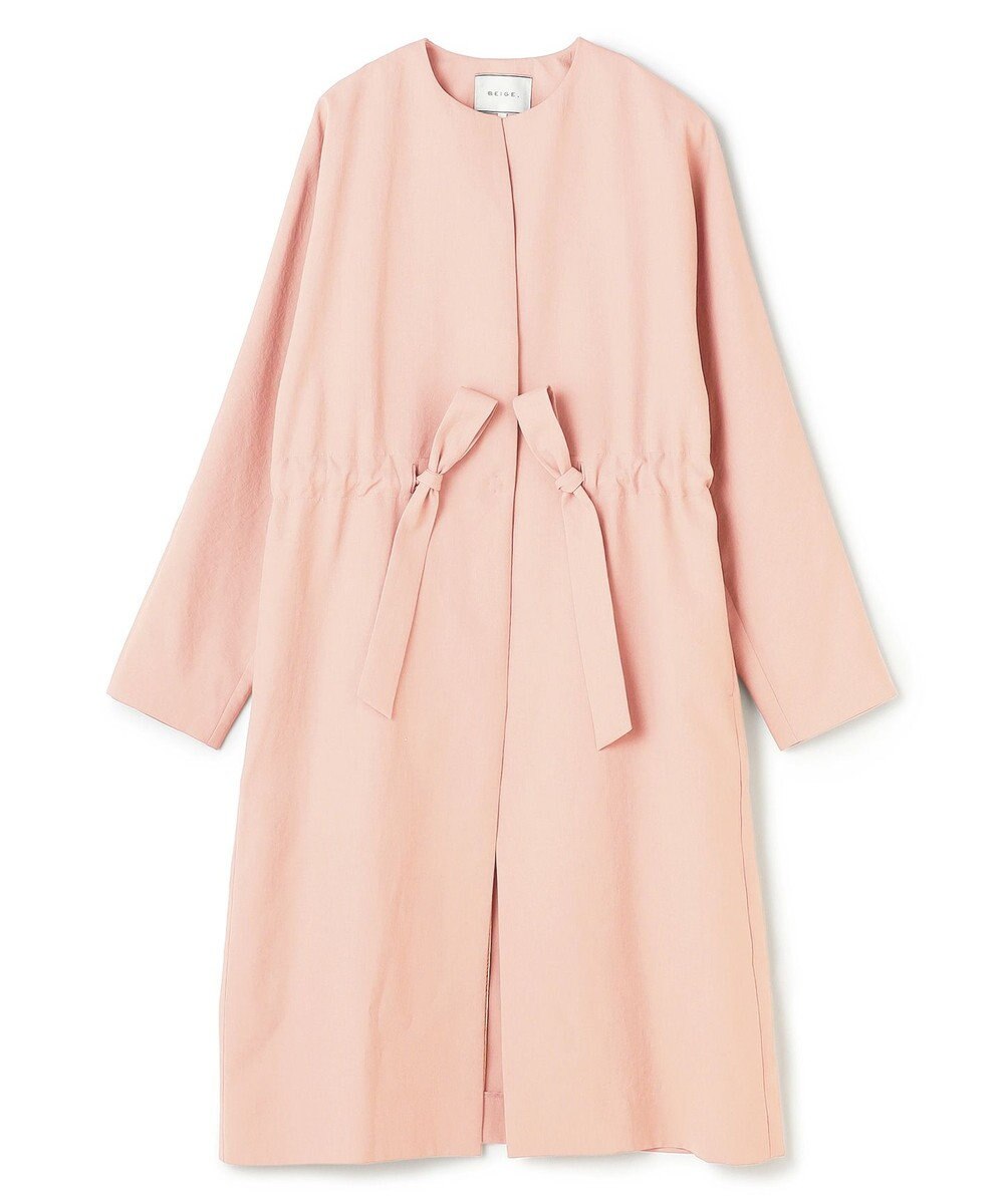 BEIGE， PORDIC / ドロスト付きロングスプリングコート 