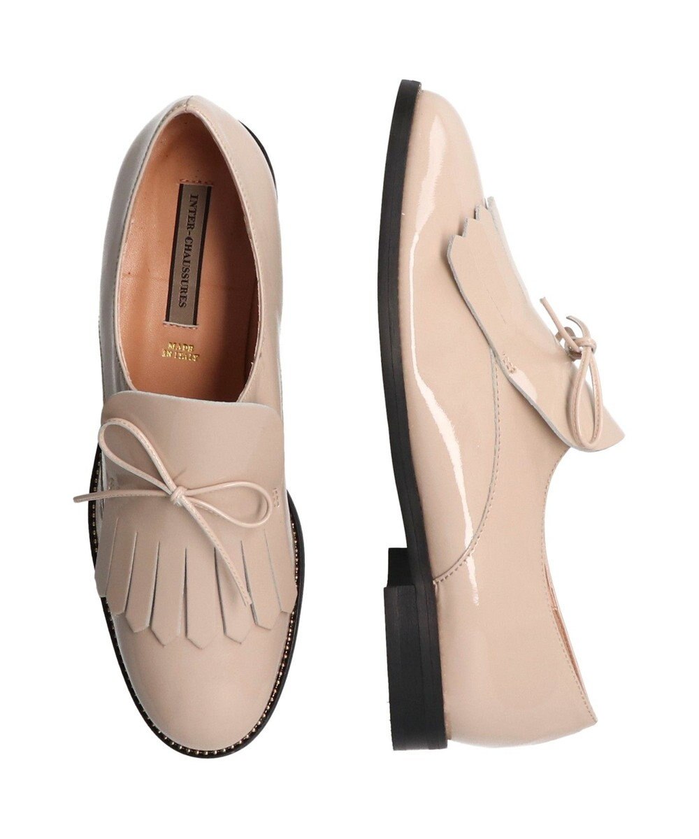 INTER-CHAUSSURES 【INTER-CHAUSSURES】レースリボンエナメルキルトシューズ 