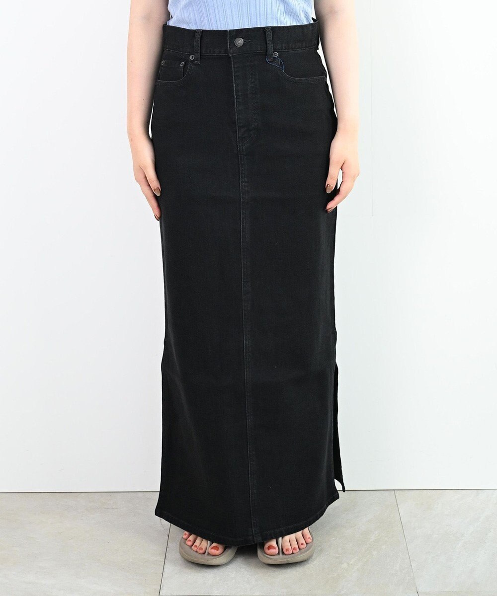 woadblue ＜坪田あさみさんコラボ＞LINE ラインスカート ブラック 