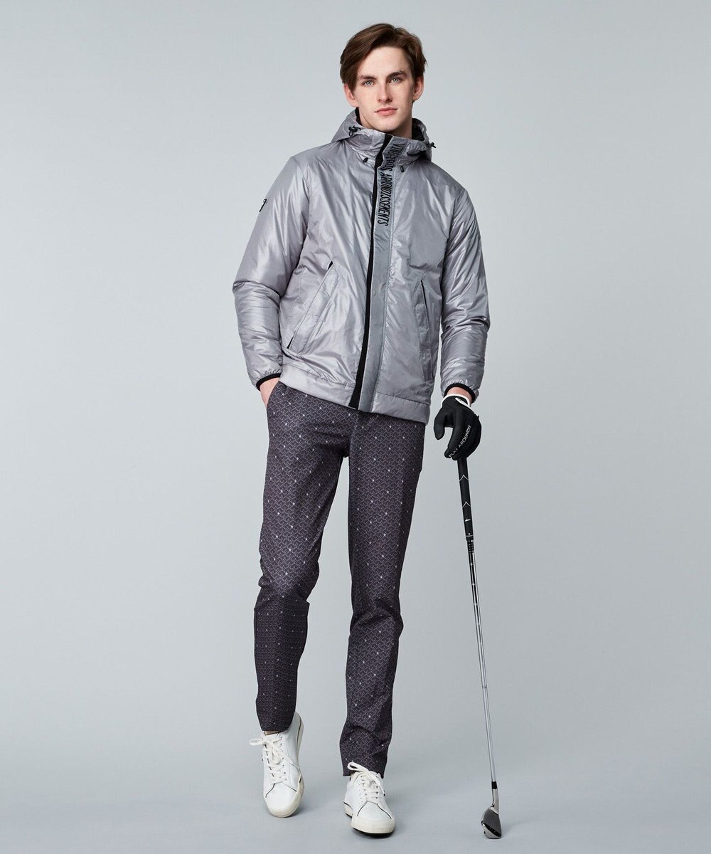 23区GOLF 機能中綿採用【MEN】【撥水】ナイロンタフタ フーテッド ブルゾン 