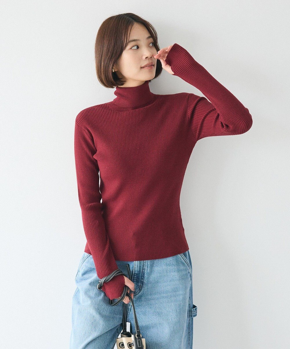 CRAFT STANDARD BOUTIQUE 洗える/とてもちリブタートルネックニットプルオーバー/24AW 