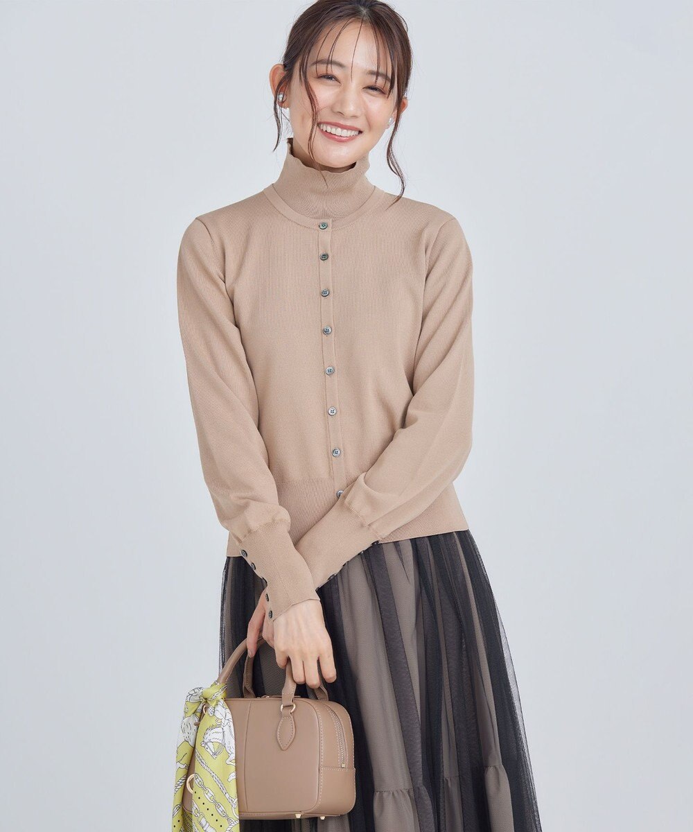 組曲 L 【6色展開・UVケア】クルーネックモダンカーディガン 