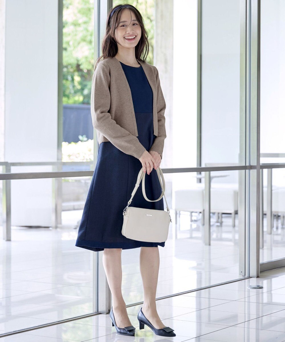 Tiaclasse L 【新色追加・洗える】ストレートショートニットボレロ 