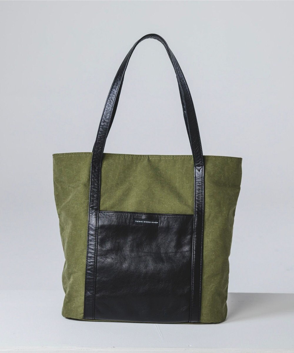 YUSHI EVER - TOTE BAG ナイロン 本革 トートバッグ 