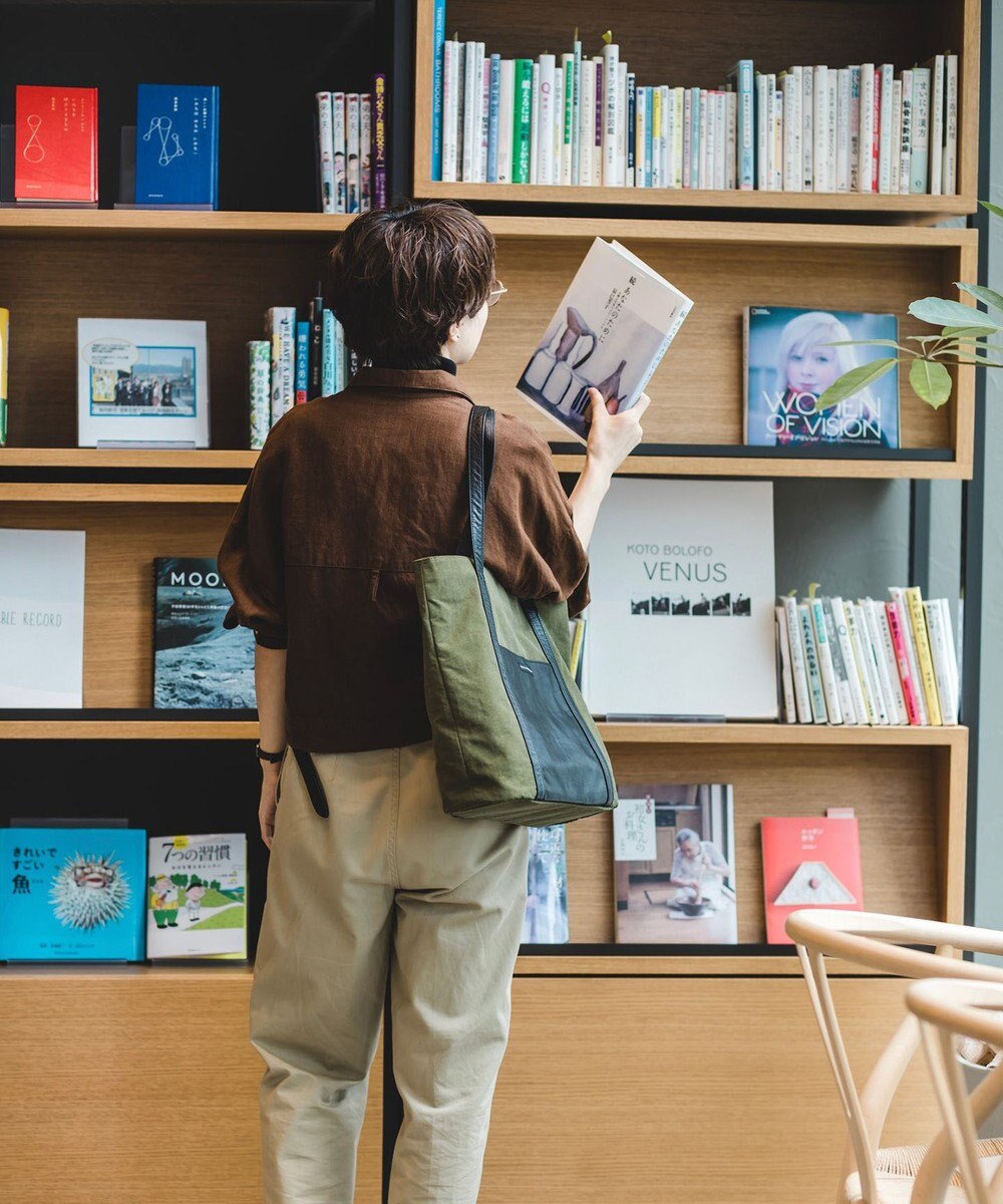 YUSHI EVER - TOTE BAG ナイロン 本革 トートバッグ 