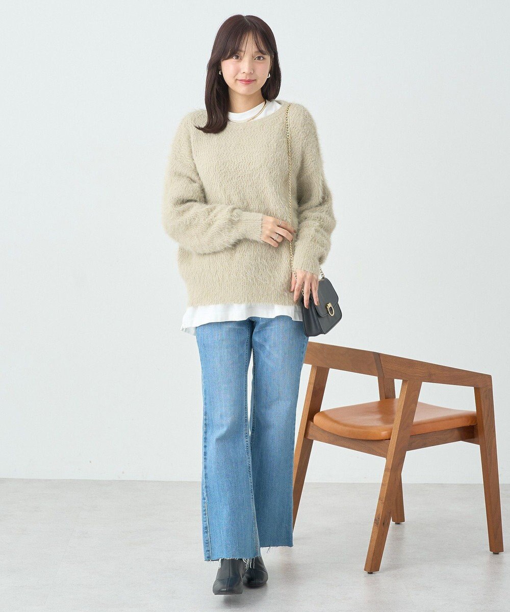 earth music&ecology モヘヤライクレースニット 