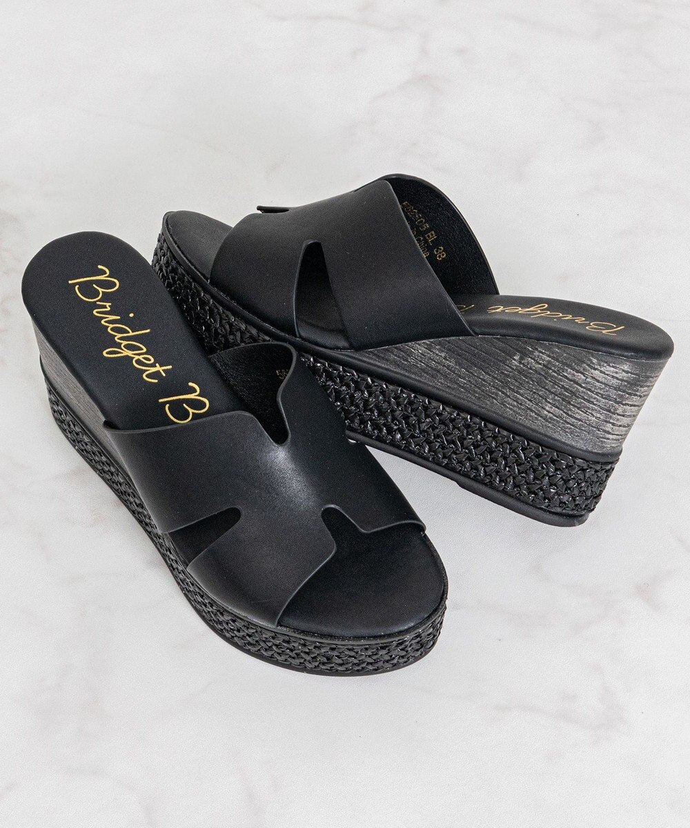 Bridget Birkin 【Bridget Birkin】サイドカットウェッジミュールサンダル 