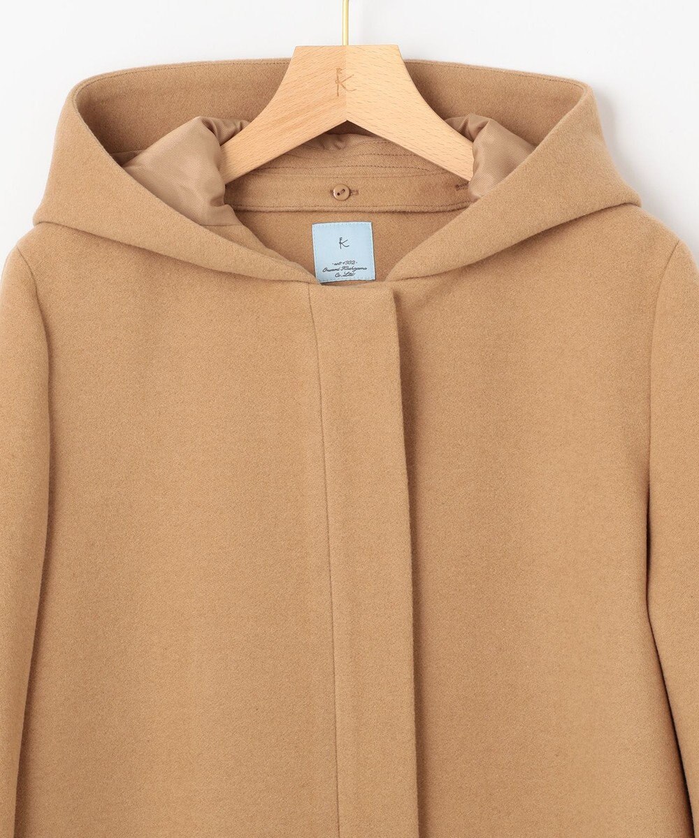 組曲 【WEB限定】ウールモッサ フーデットロングコート 