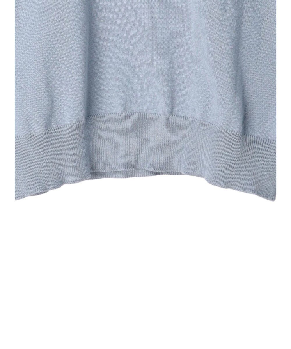 earth music&ecology バックボタンクルーネックニットプルオーバー 