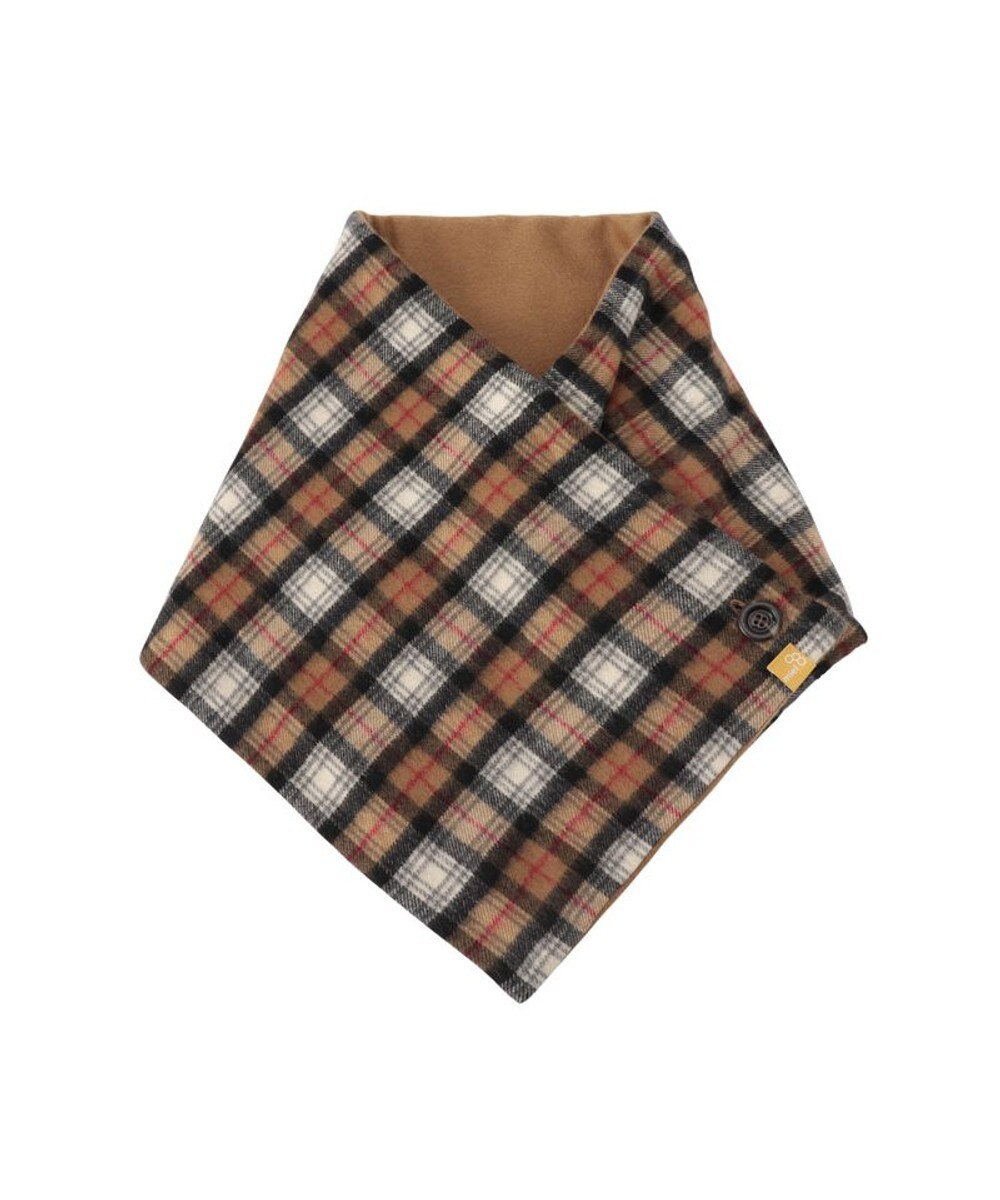 MOONBAT WEB限定【洗える】ミエル (miel) カシミヤ100％ チェックボタン付きマフラー 