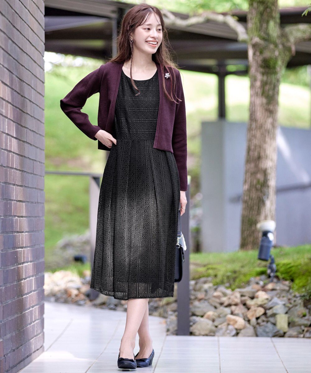 Tiaclasse L 【新色追加・洗える】ストレートショートニットボレロ 