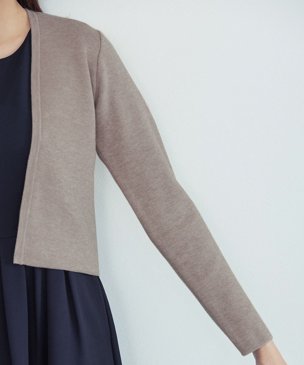 Tiaclasse L 【新色追加・洗える】ストレートショートニットボレロ 