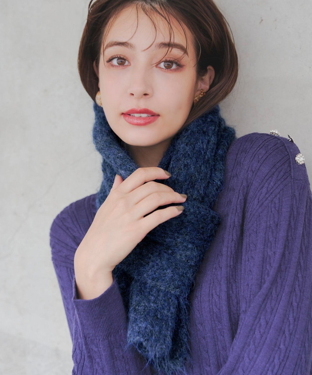 Tiaclasse リブ編みマフラー 